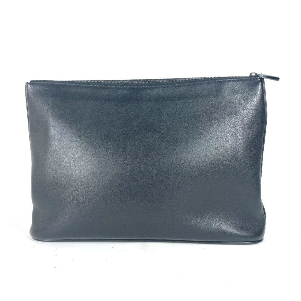 Louis Vuitton Black Leather Clutch Bag Pochette Pouch