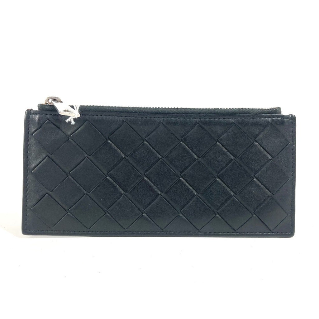 Bottega Veneta Intrecciato Black Leather Coin Purse/Coin Case