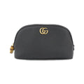 Gucci Gg Marmont Black Leather Pouch (Pre-Owned)