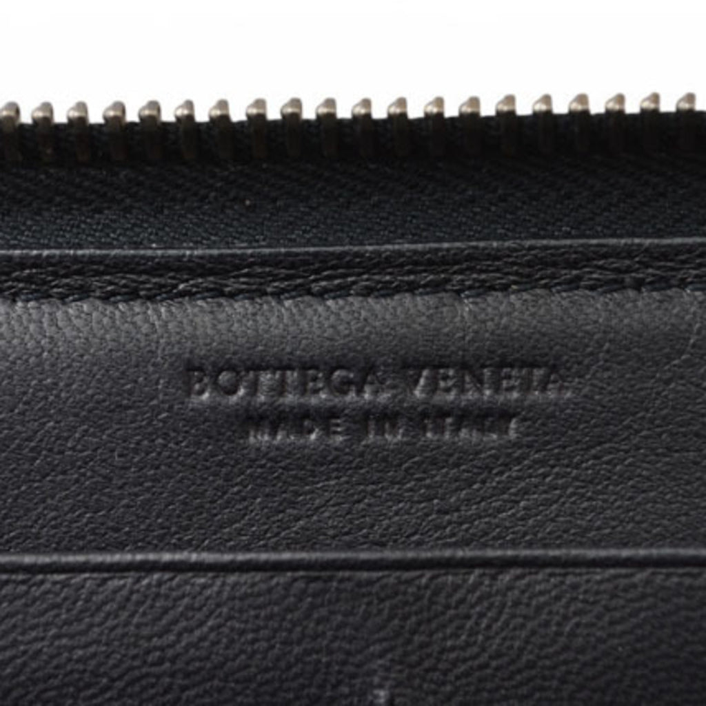 Bottega Veneta Navy Leather Long Wallet (Bi-Fold)