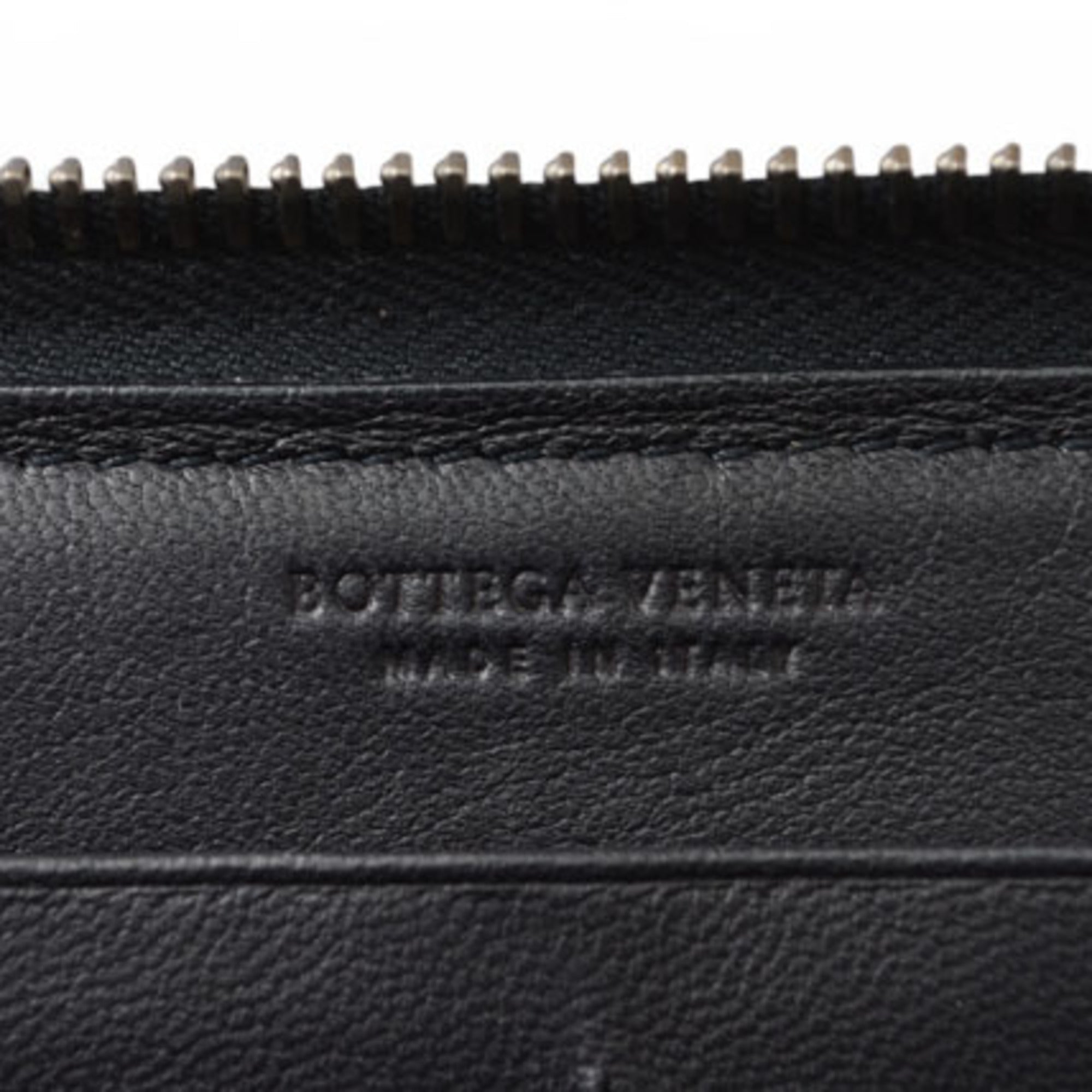 Bottega Veneta Navy Leather Long Wallet (Bi-Fold)