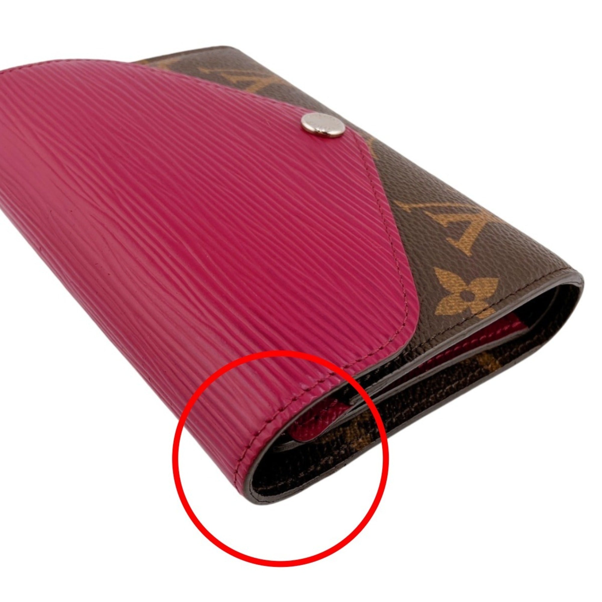 Louis Vuitton Monogram Fuchsia Monogram Epi Leather Wallet (Tri-Fold)