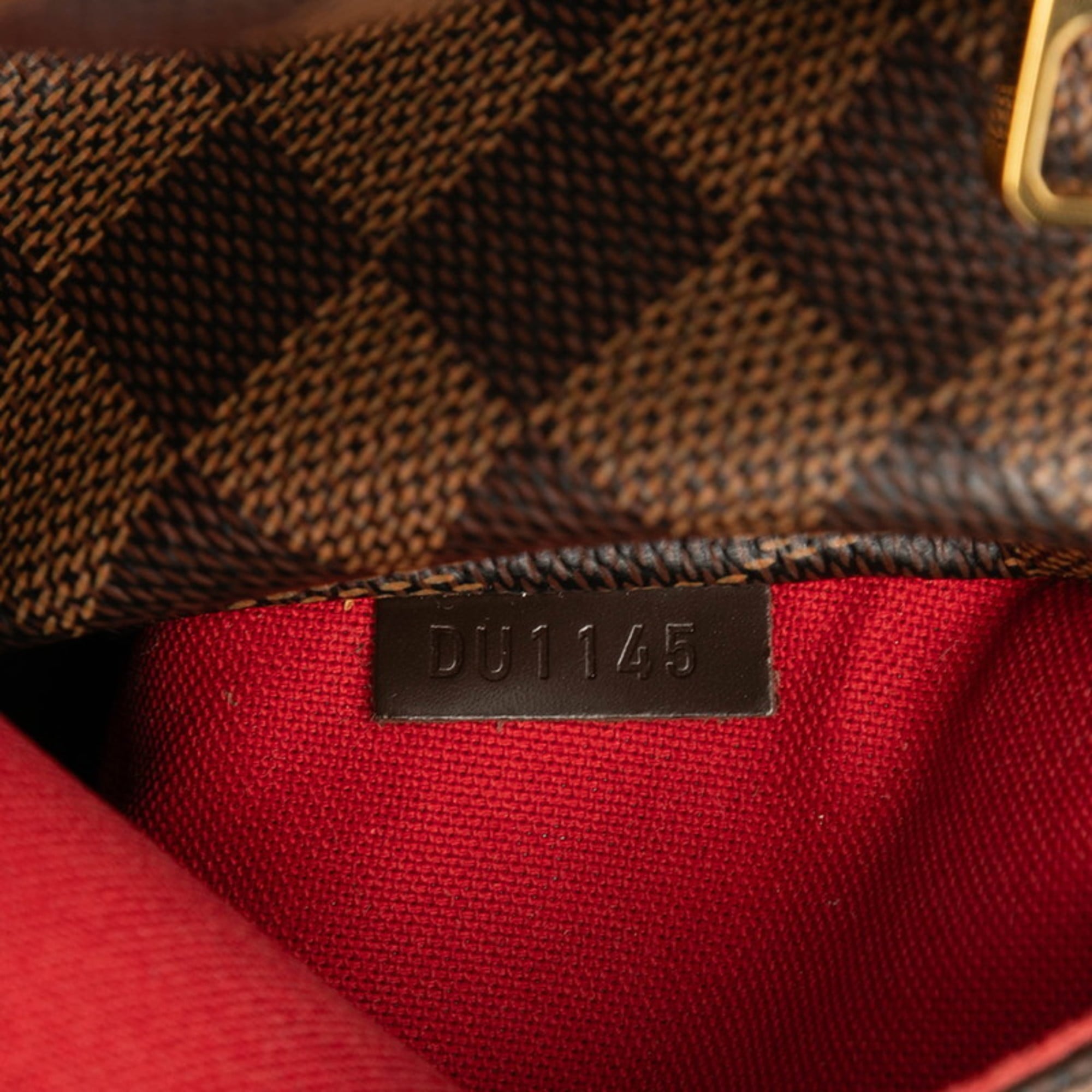 Louis Vuitton Brown Pvc Leather Shoulder Bag Tote Bag