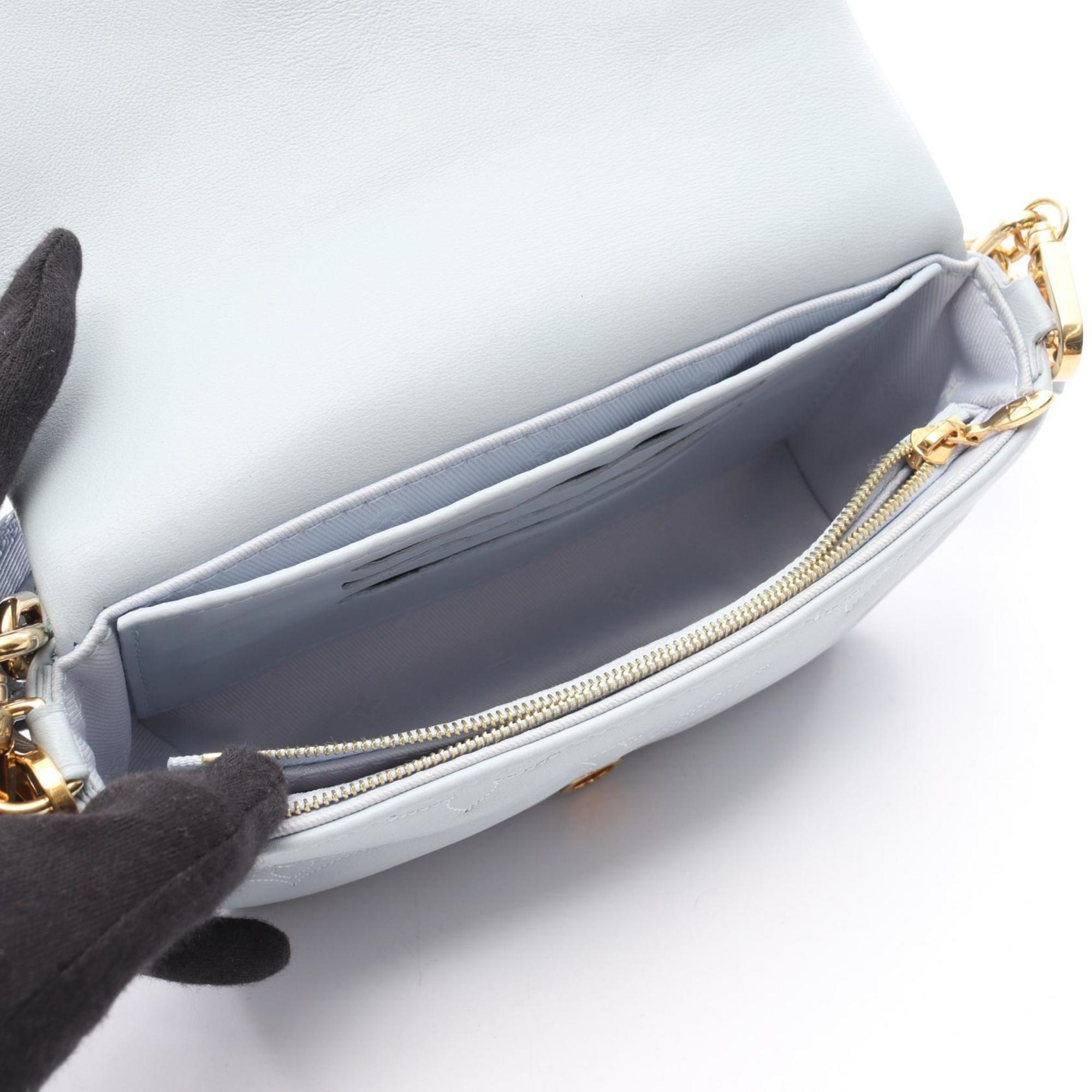Louis Vuitton Blue Leather Shoulder Bag