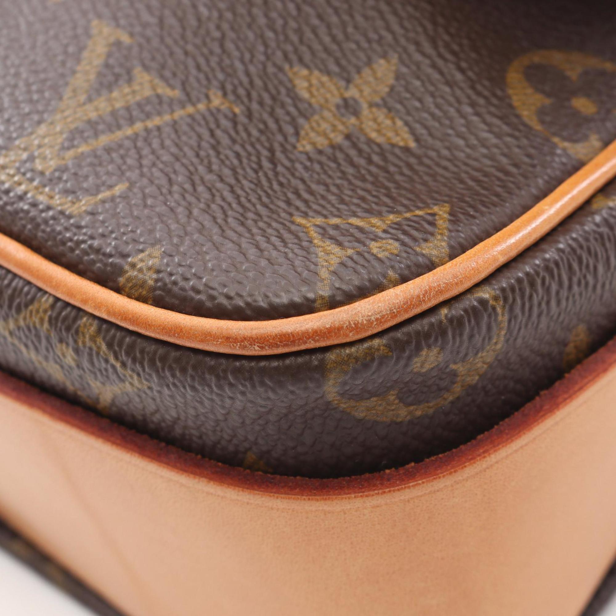 Louis Vuitton Brown Coated Canvas Pvc Monogram Leather Handbag Shoulder Bag