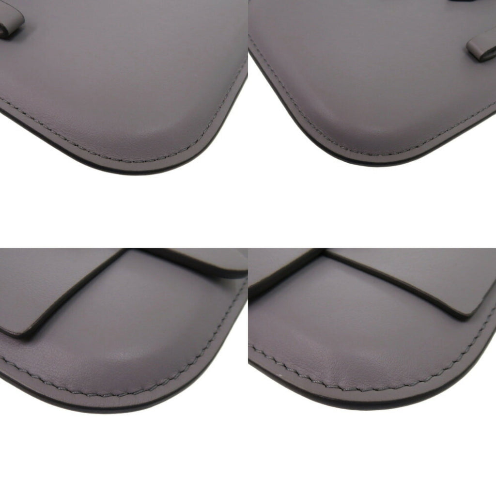 Burberry Gray Leather Fanny Pack Pouch