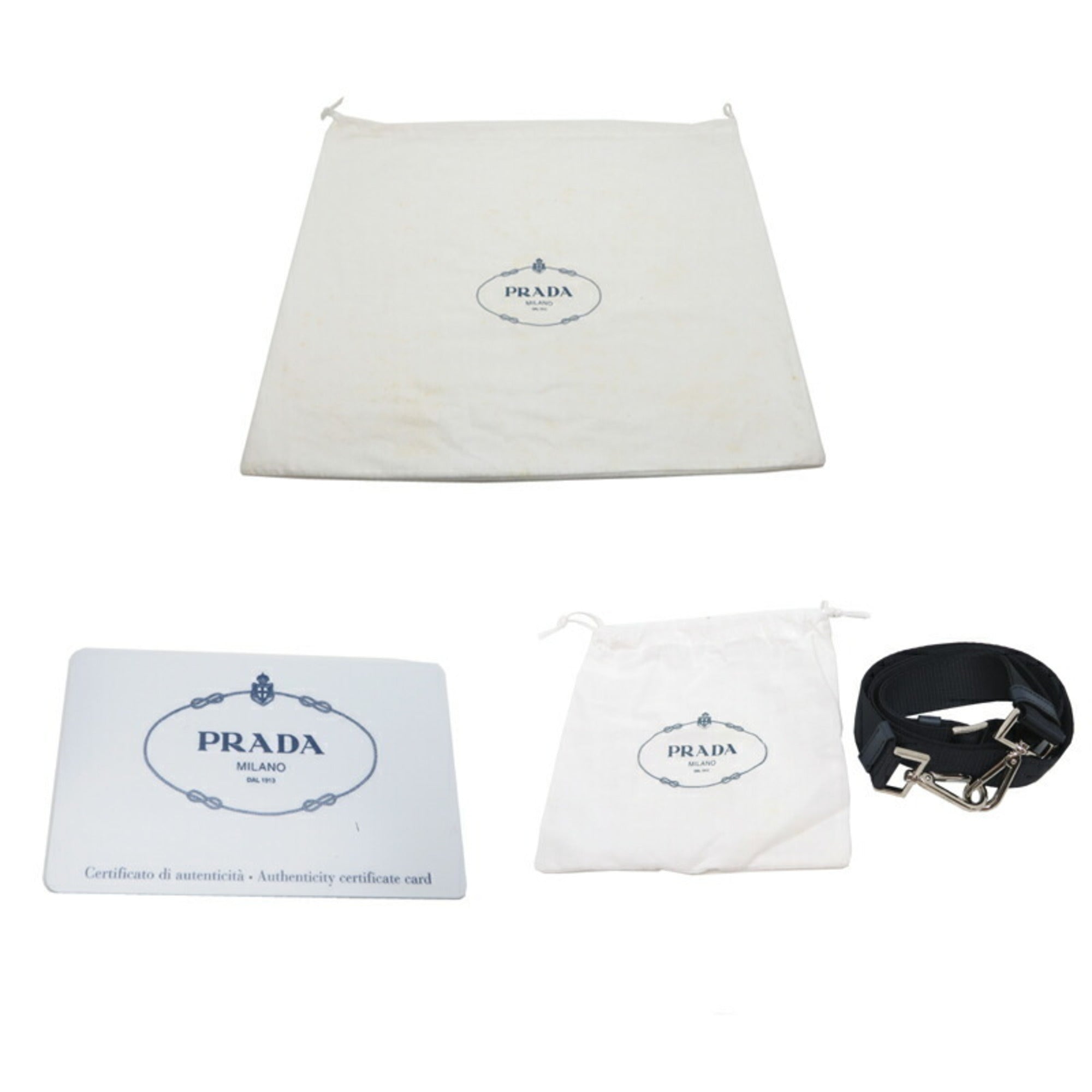 Prada Blue Nylon Leather Tote Bag