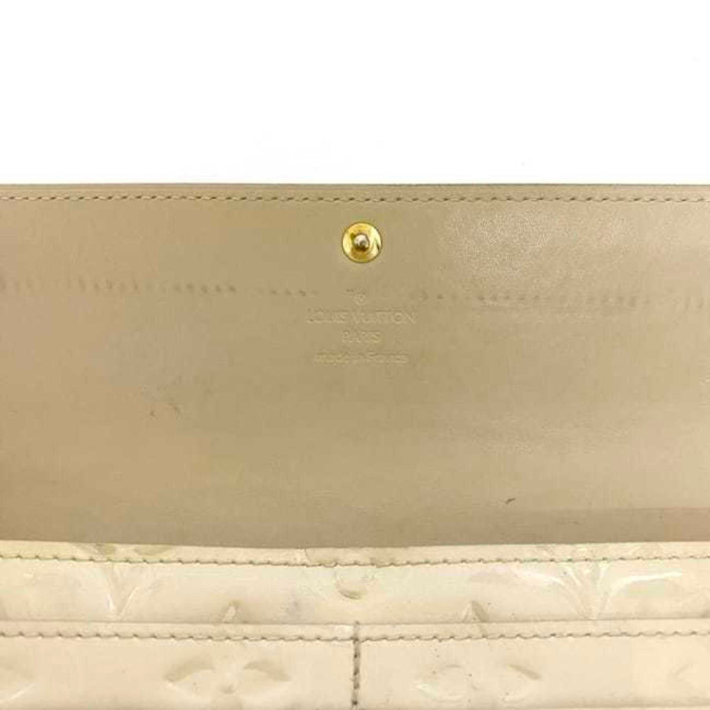 Louis Vuitton Beige Blanc Corail Vernis Leather Long Wallet