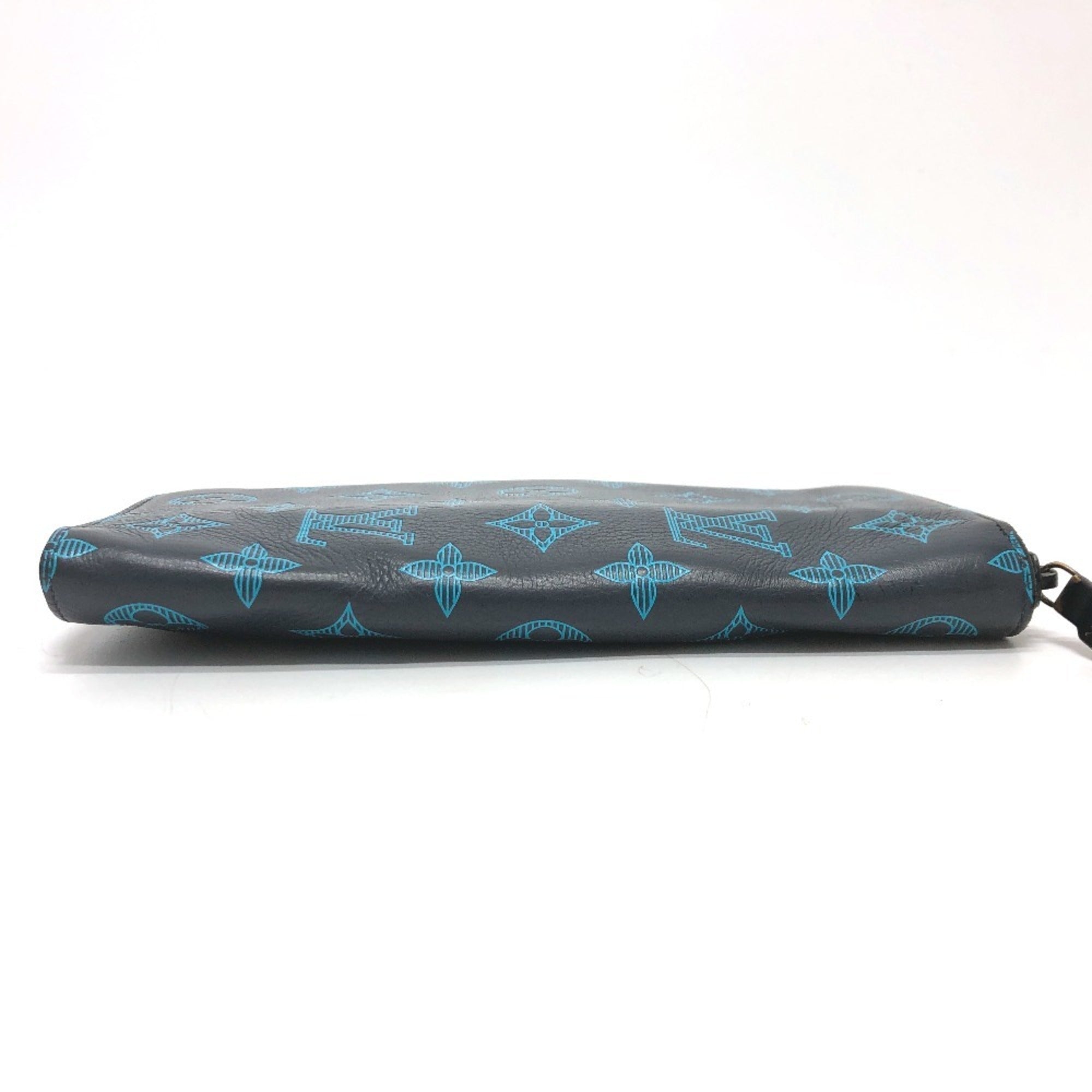 Louis Vuitton Monogram Shadow Galle Navy Monogram Shadow Long Wallet