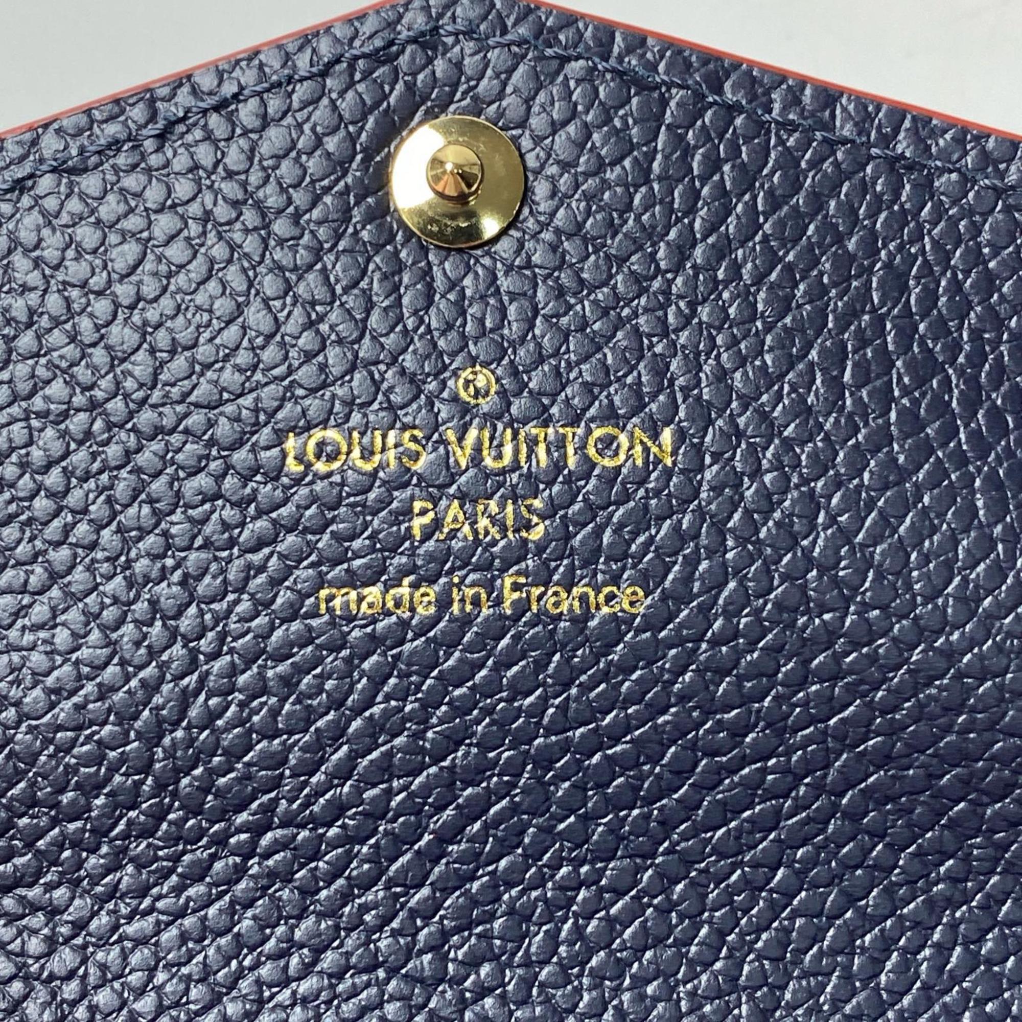 Louis Vuitton Monogram Empreinte Navy Red Color Leather Coin Purse/Coin Case