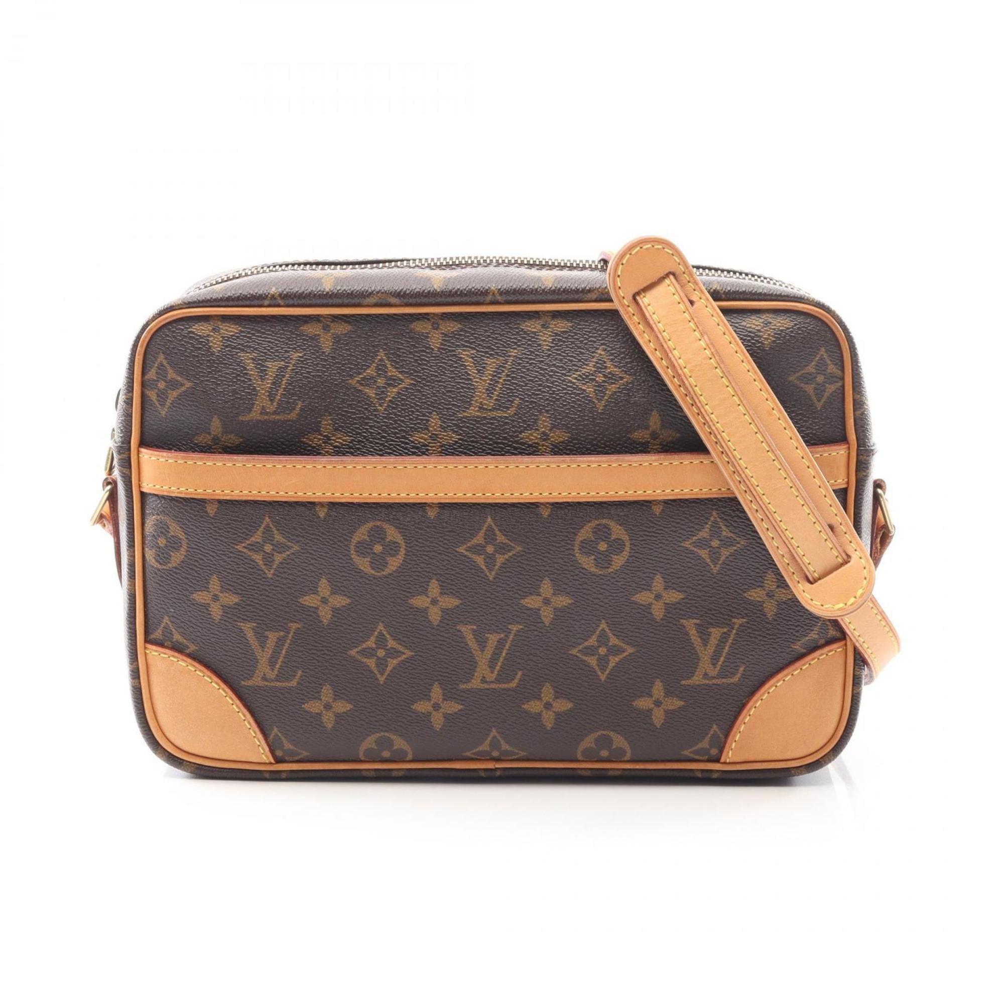 Louis Vuitton Monogram Brown Coated Canvas Leather Shoulder Bag
