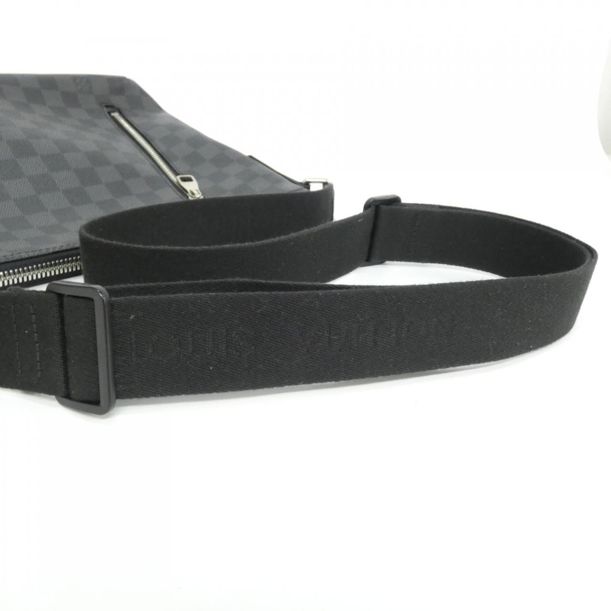 Louis Vuitton Dark Gray Graphite Coated Canvas Shoulder Bag
