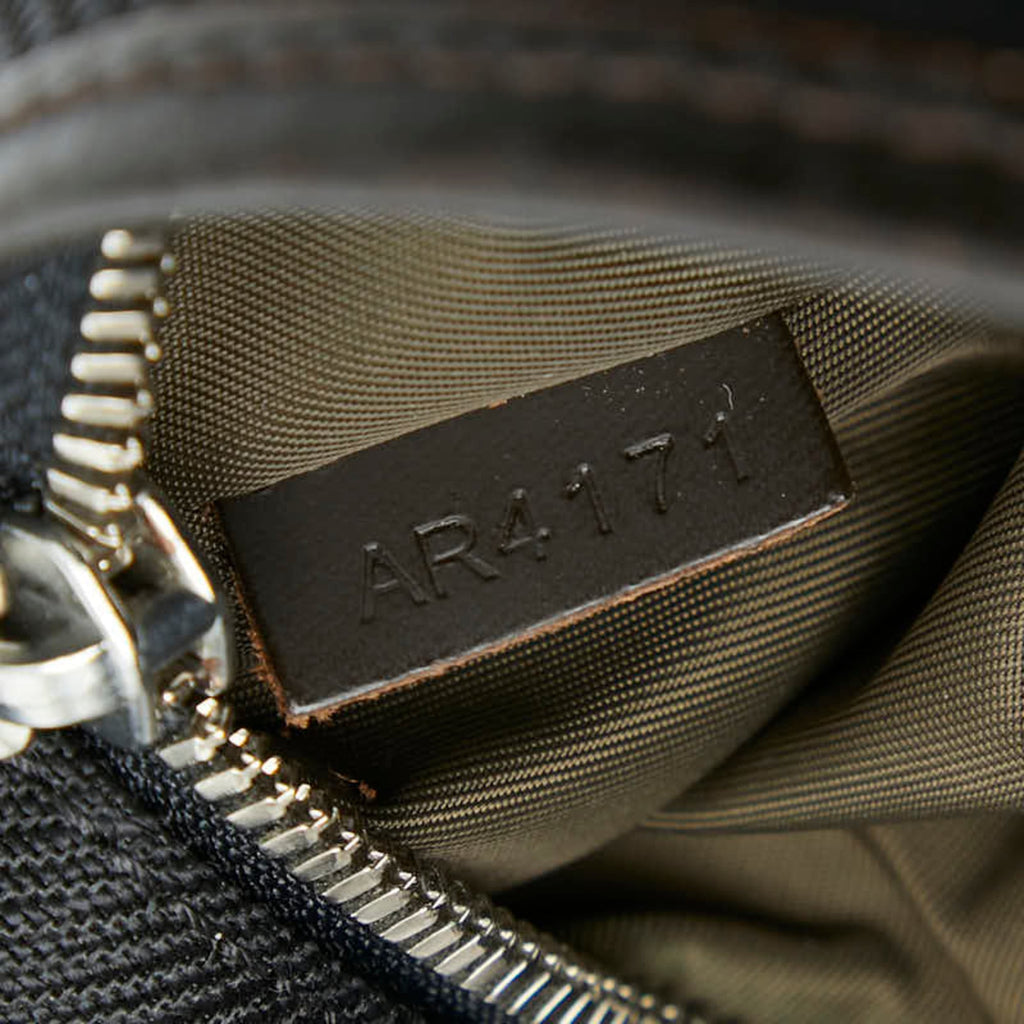 Louis Vuitton Black Noir Canvas Leather Sling Bag