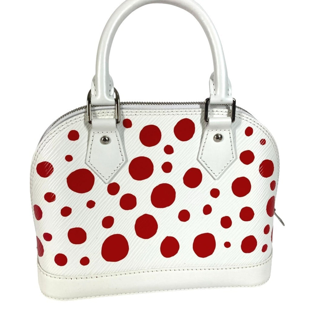 Louis Vuitton Yayoi Kusama Red Color White Epi Leather Handbag Shoulder Bag