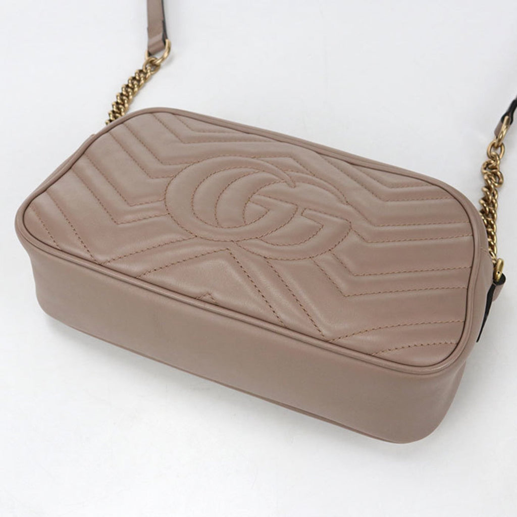 Gucci Beige Leather Shoulder Bag (Pre-Owned)