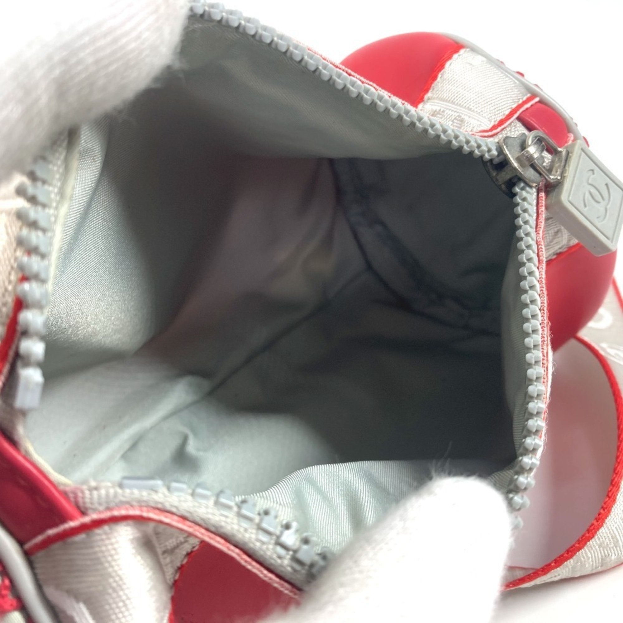 Chanel Sport Red Color White Rubber Handbag