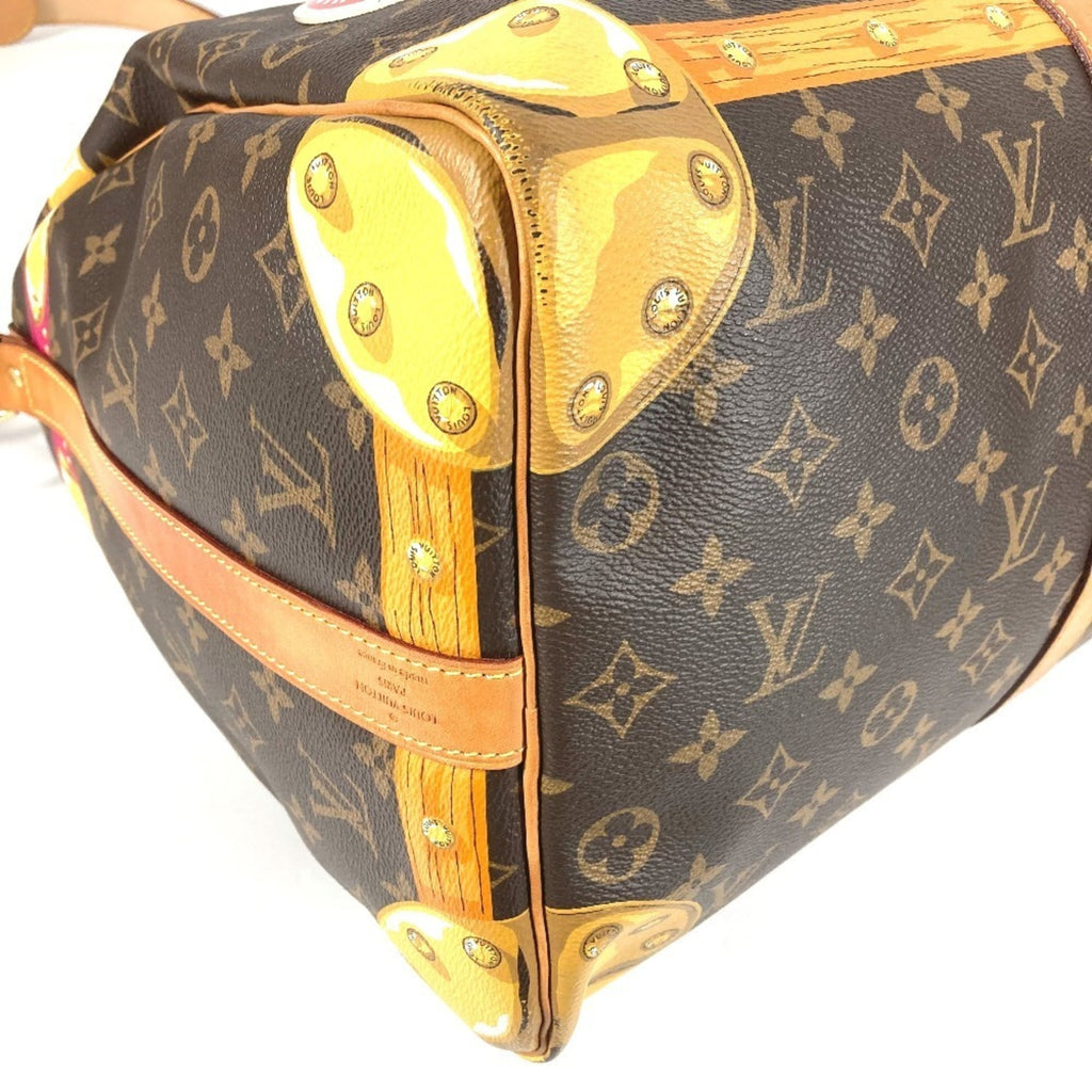 Louis Vuitton Monogram Brown Pink Monogram Boston Bag Shoulder Bag