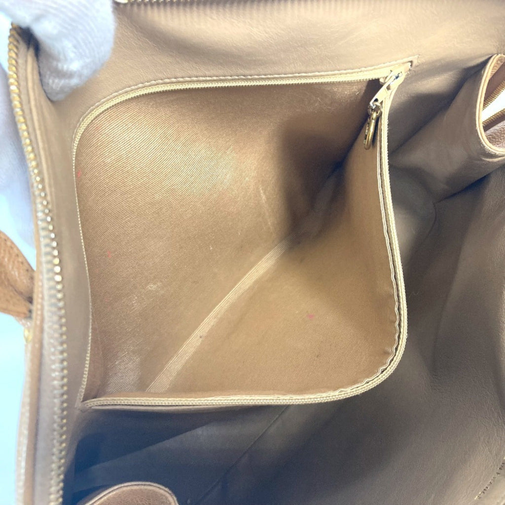 Chanel Beige Grained Calfskin Shoulder Bag Tote Bag