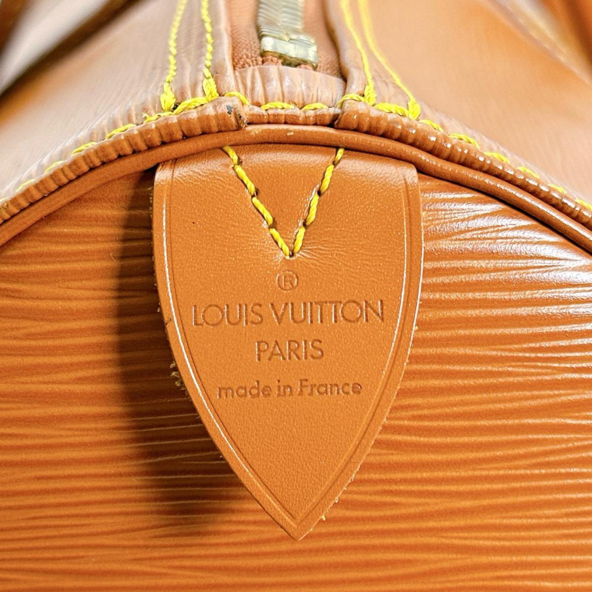 Louis Vuitton Brown Gold Cipango Epi Leather Boston Bag