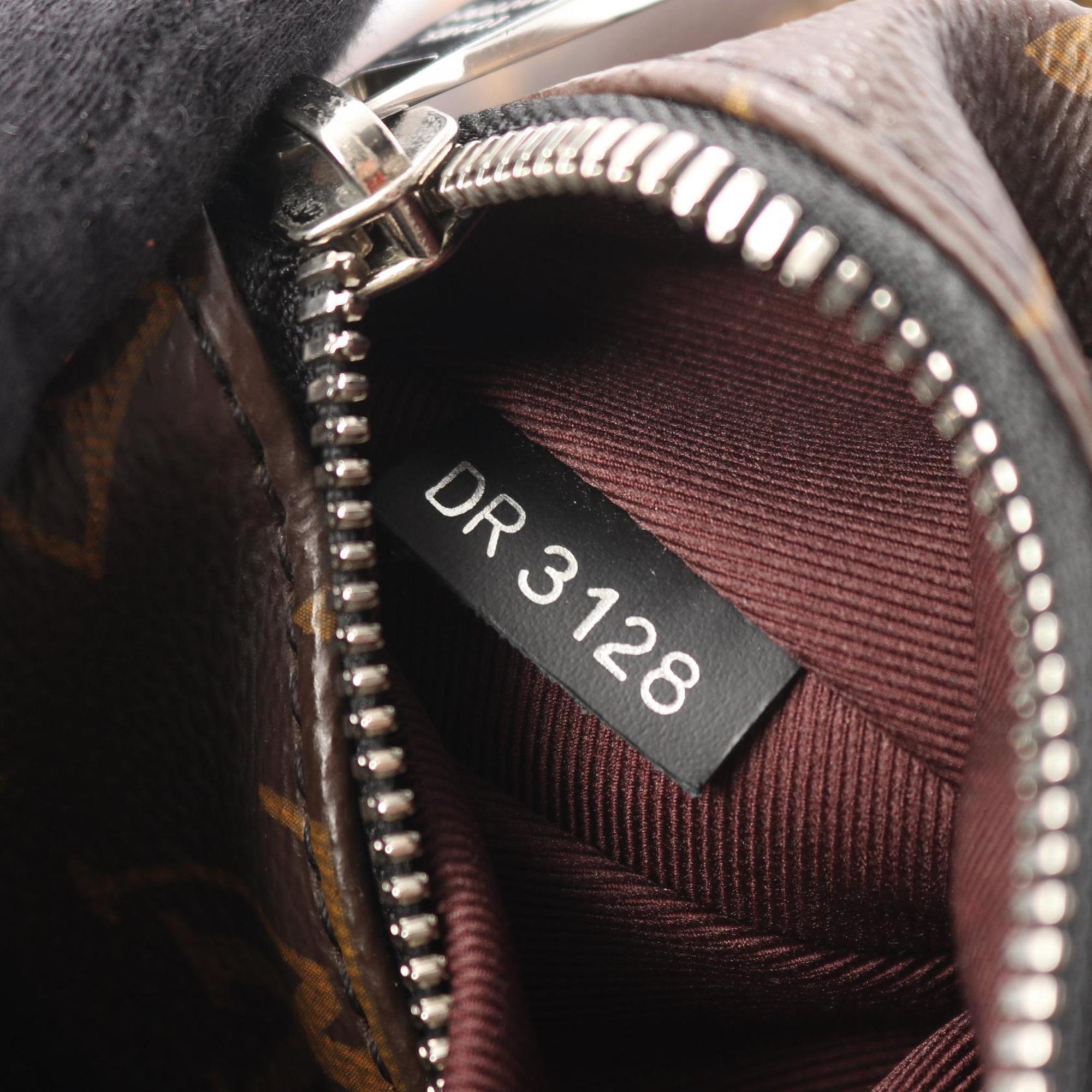 Louis Vuitton Black Brown Coated Canvas Leather Backpack