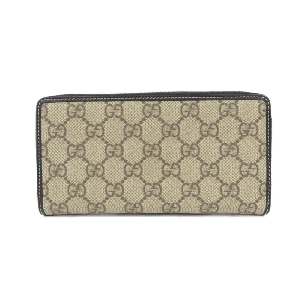 Gucci Beige Black Gg Canvas Long Wallet (Bi-Fold) (Pre-Owned)