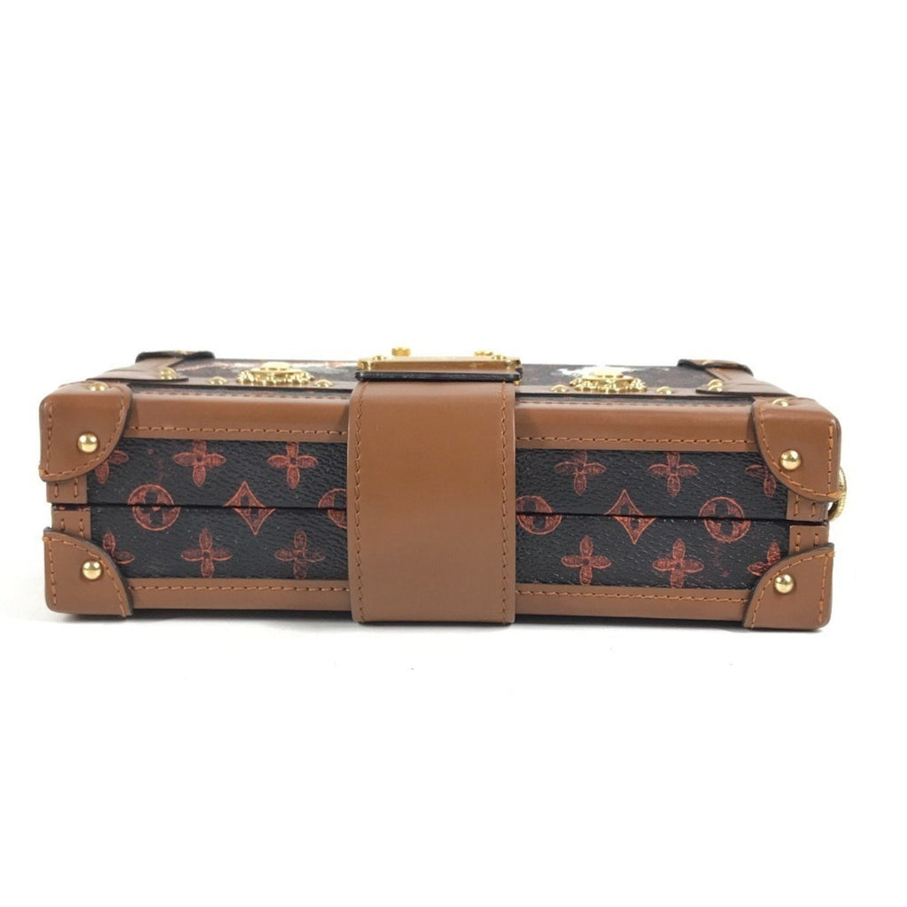 Louis Vuitton Brown Red Color Monogram Canvas Clutch Bag Shoulder Bag