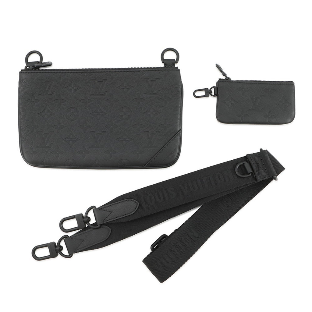 Louis Vuitton Black Noir Monogram Shadow Shoulder Bag