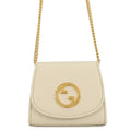 Gucci Off-White White Leather Chain/Shoulder Wallet (Pre-Owned)
