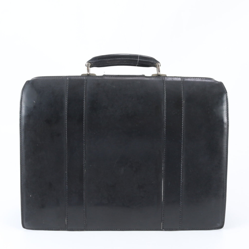 Gucci Black Leather Briefcase Handbag (Pre-Owned)