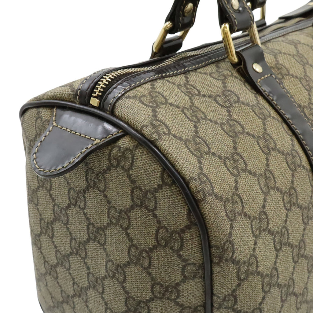 Gucci Beige Dark Brown Gg Supreme Handbag (Pre-Owned)