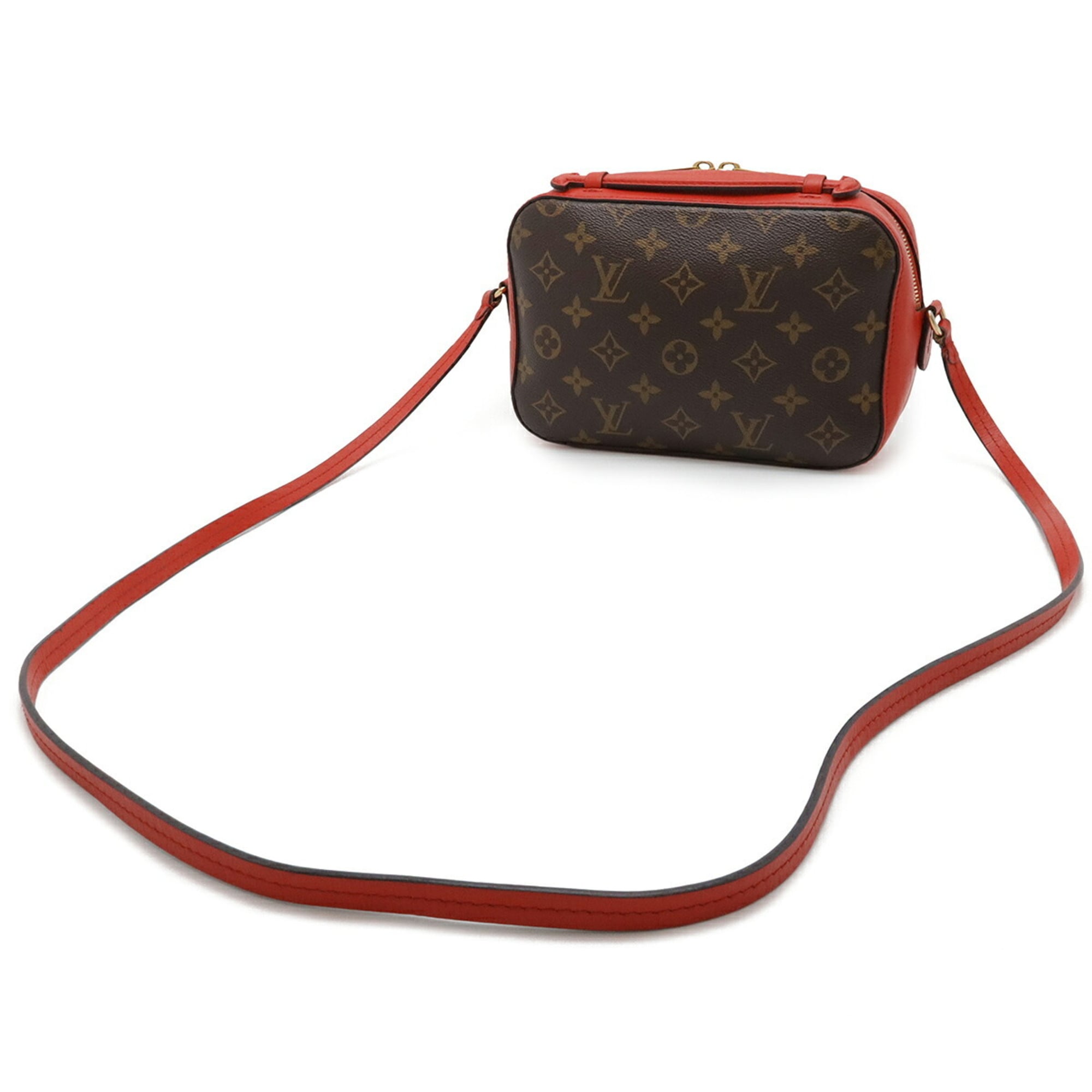 Louis Vuitton Red Color Canvas Pochette Shoulder Bag