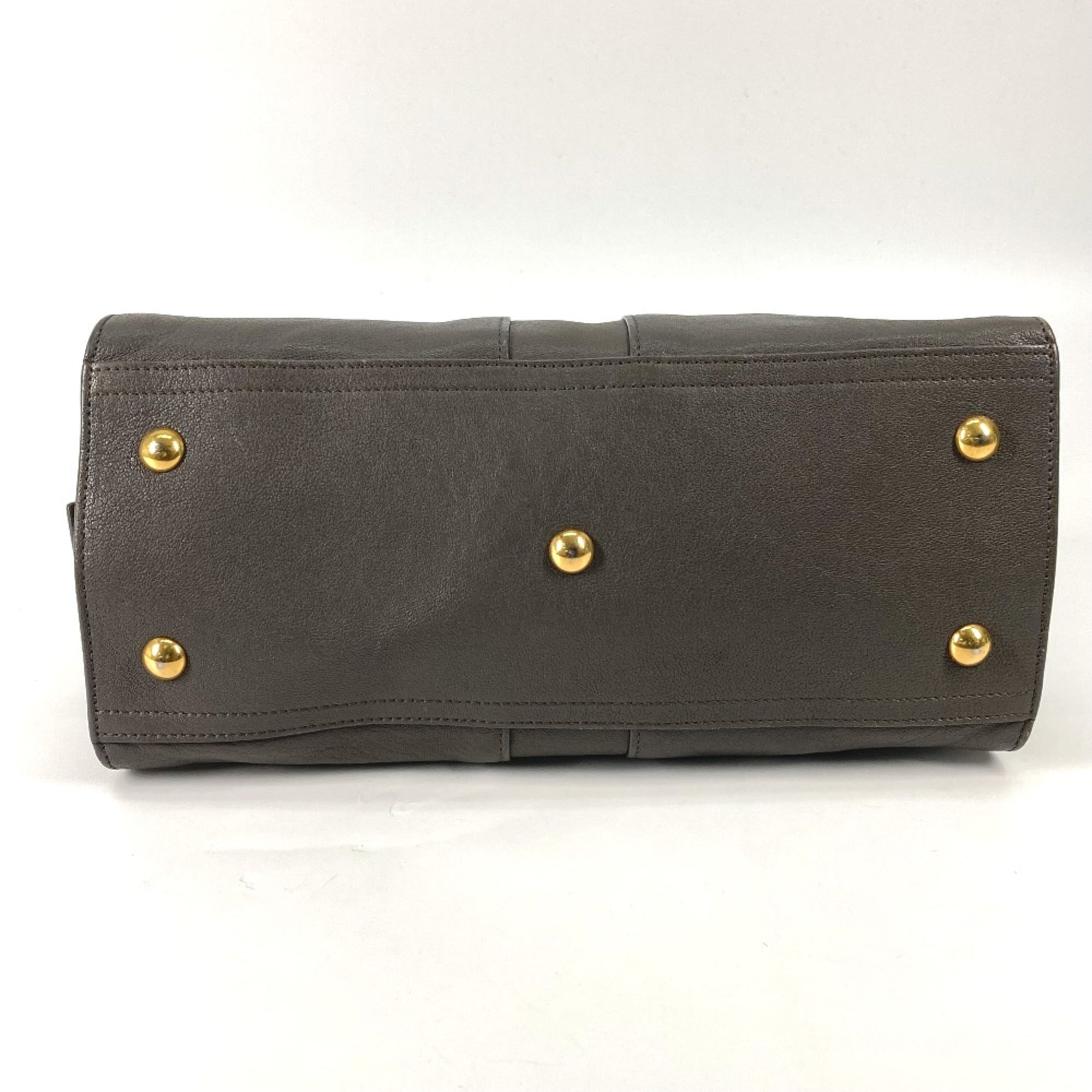 Yves Saint Laurent Gray Leather Handbag (Pre-Owned)
