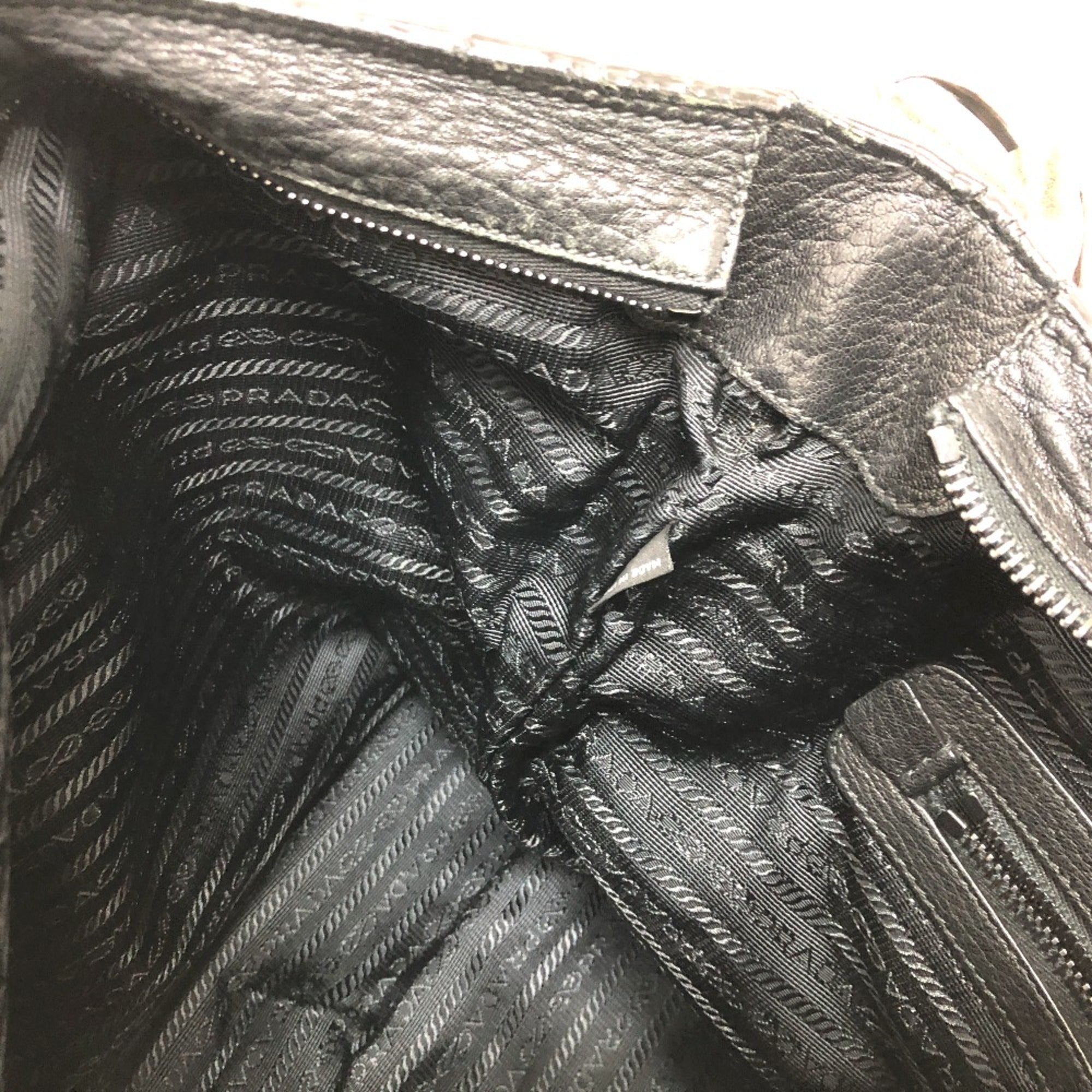 Prada Black Leather Shoulder Bag