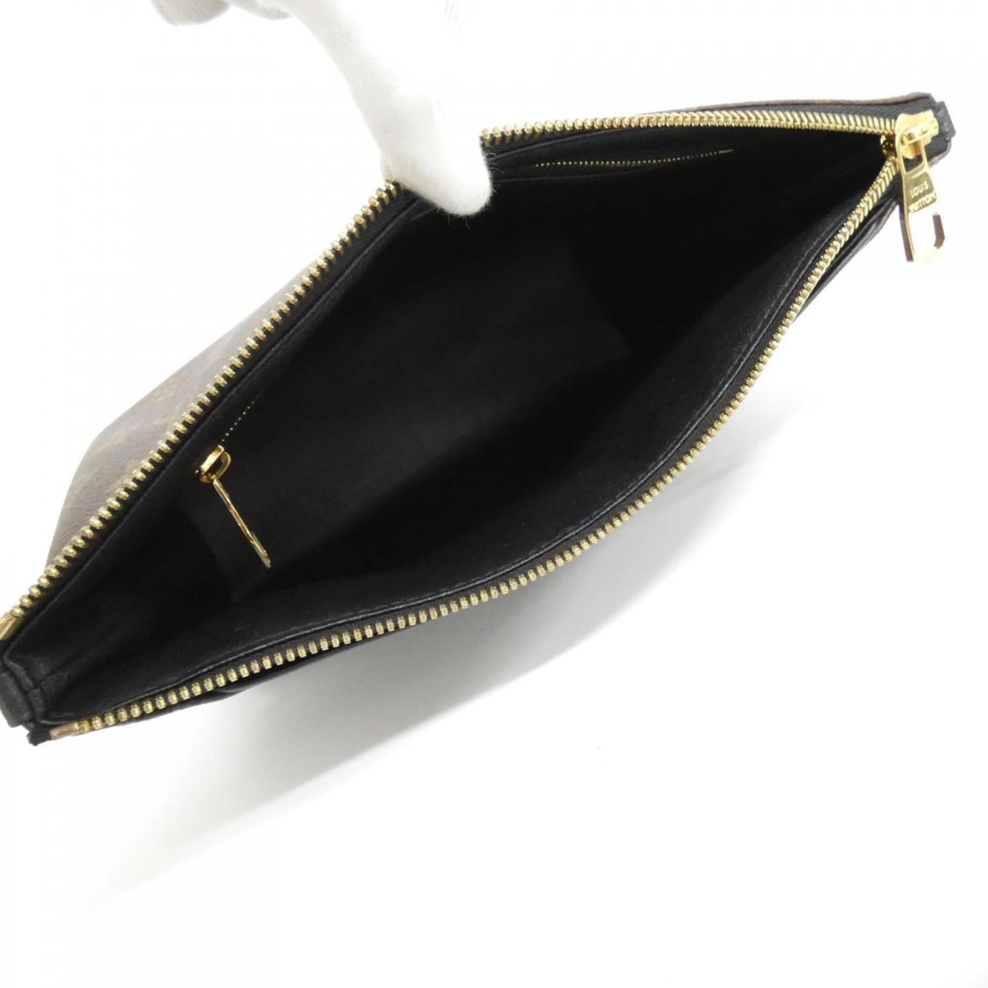 Louis Vuitton Brown Coated Canvas Handbag Pouch