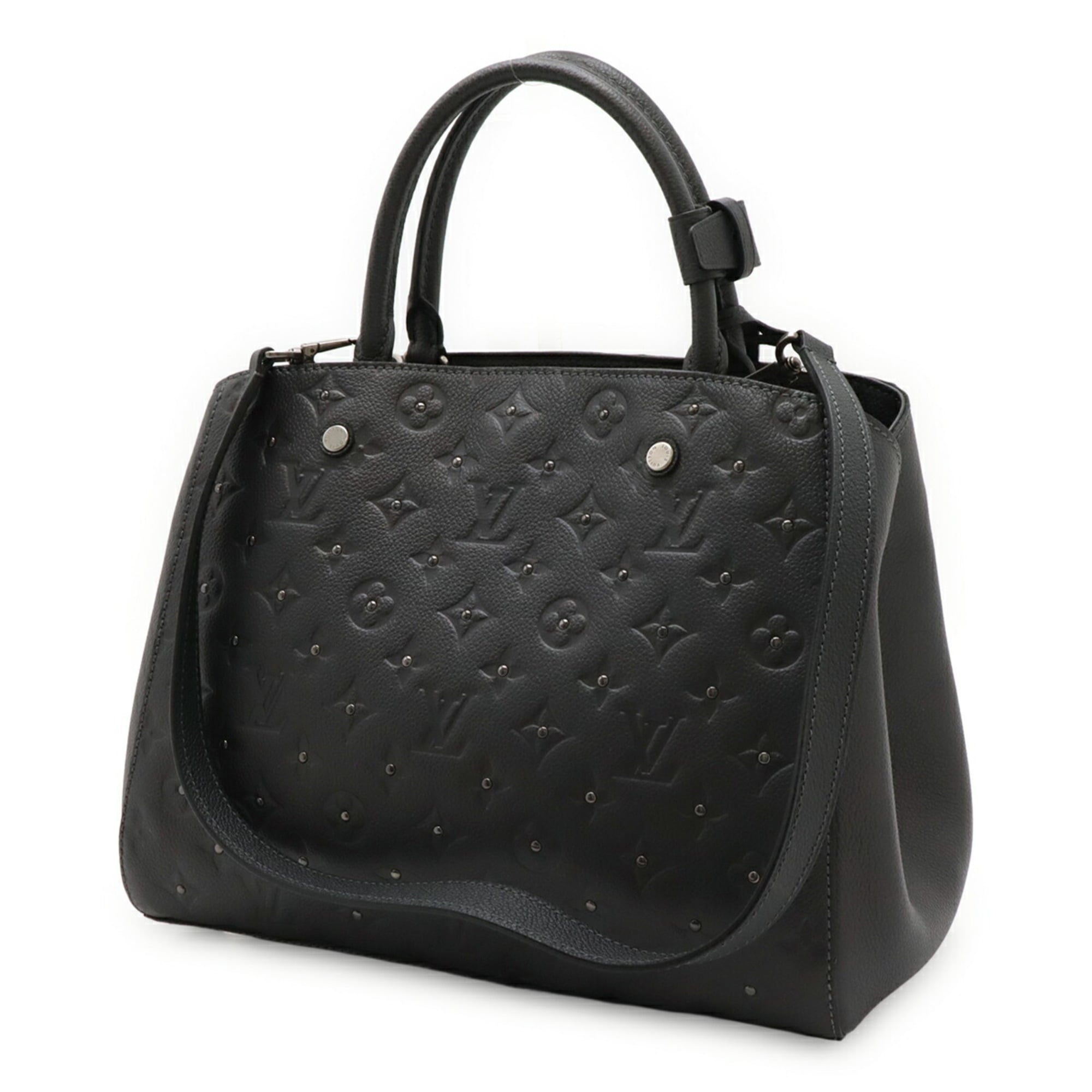 Louis Vuitton Black Noir Monogram Empreinte Handbag Shoulder Bag