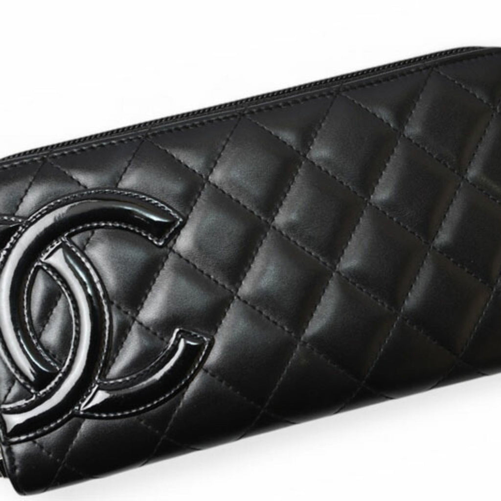 Chanel Black Cambon Ligne Long Wallet (Bi-Fold)
