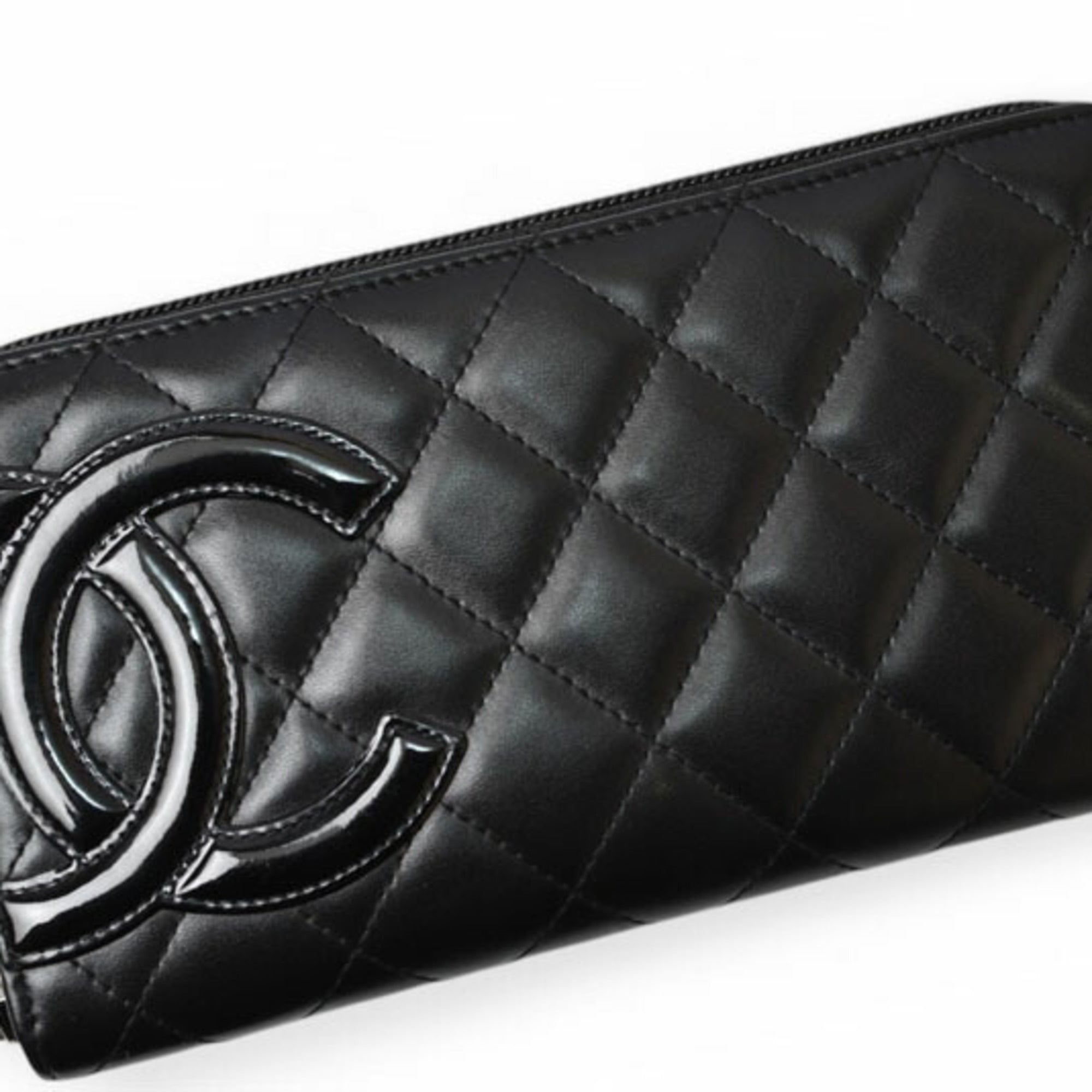 Chanel Black Cambon Ligne Long Wallet (Bi-Fold)