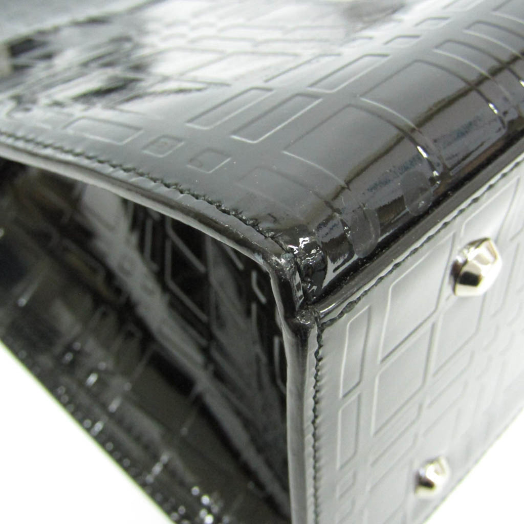Burberry Black Patent Leather Shoulder Bag