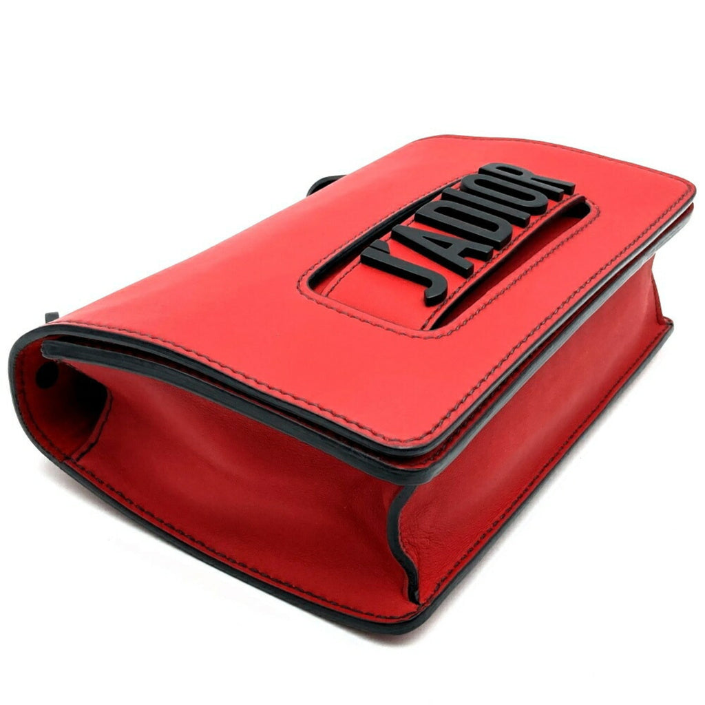 Christian Dior Red Color Leather Shoulder Bag (Pre-Owned)