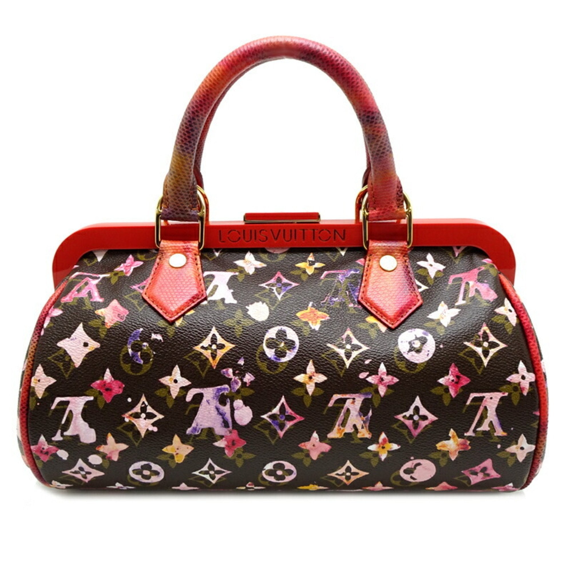Louis Vuitton Monogram Watercolor Brown Marron Monogram Red Color Monogram Handbag