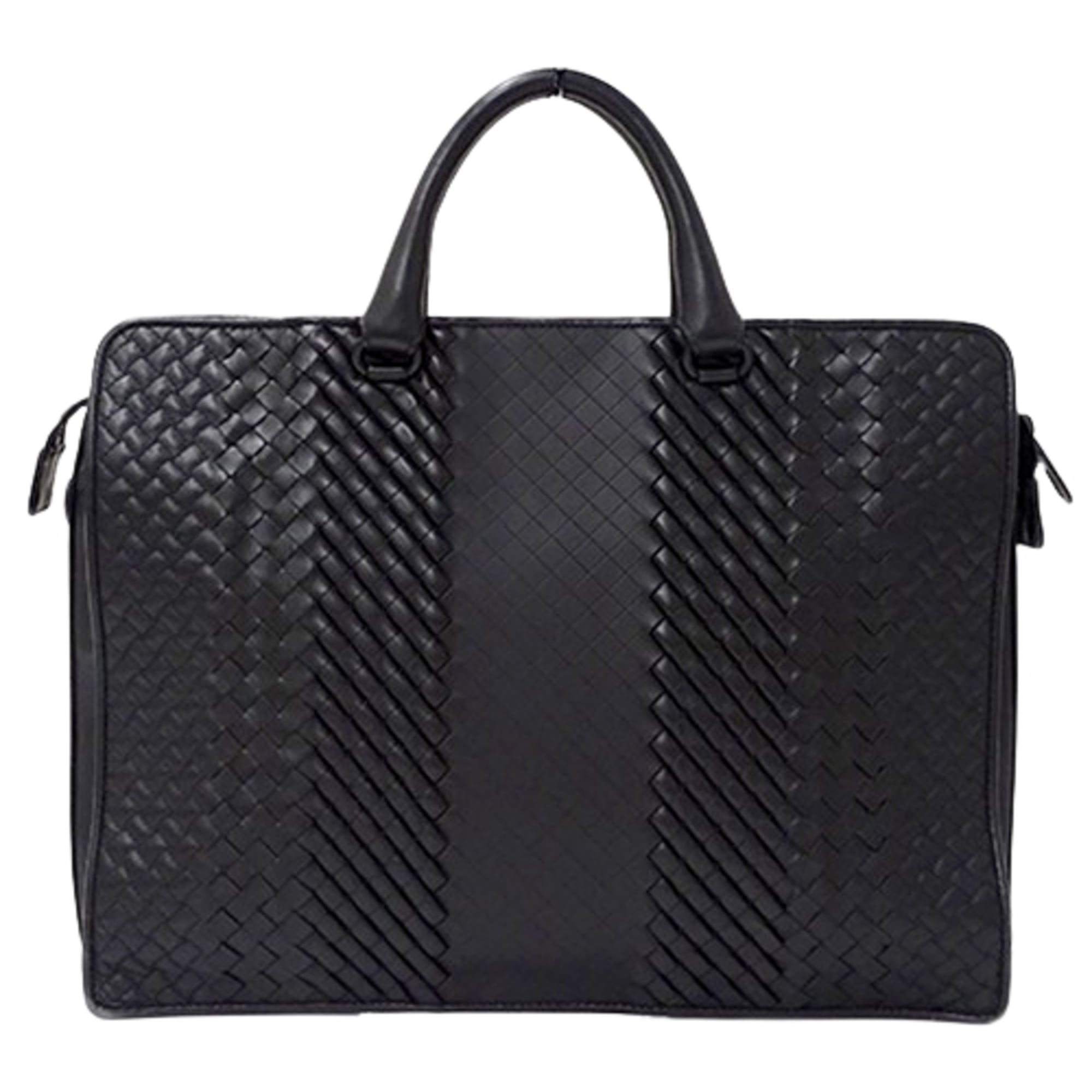 Bottega Veneta Black Leather Briefcase