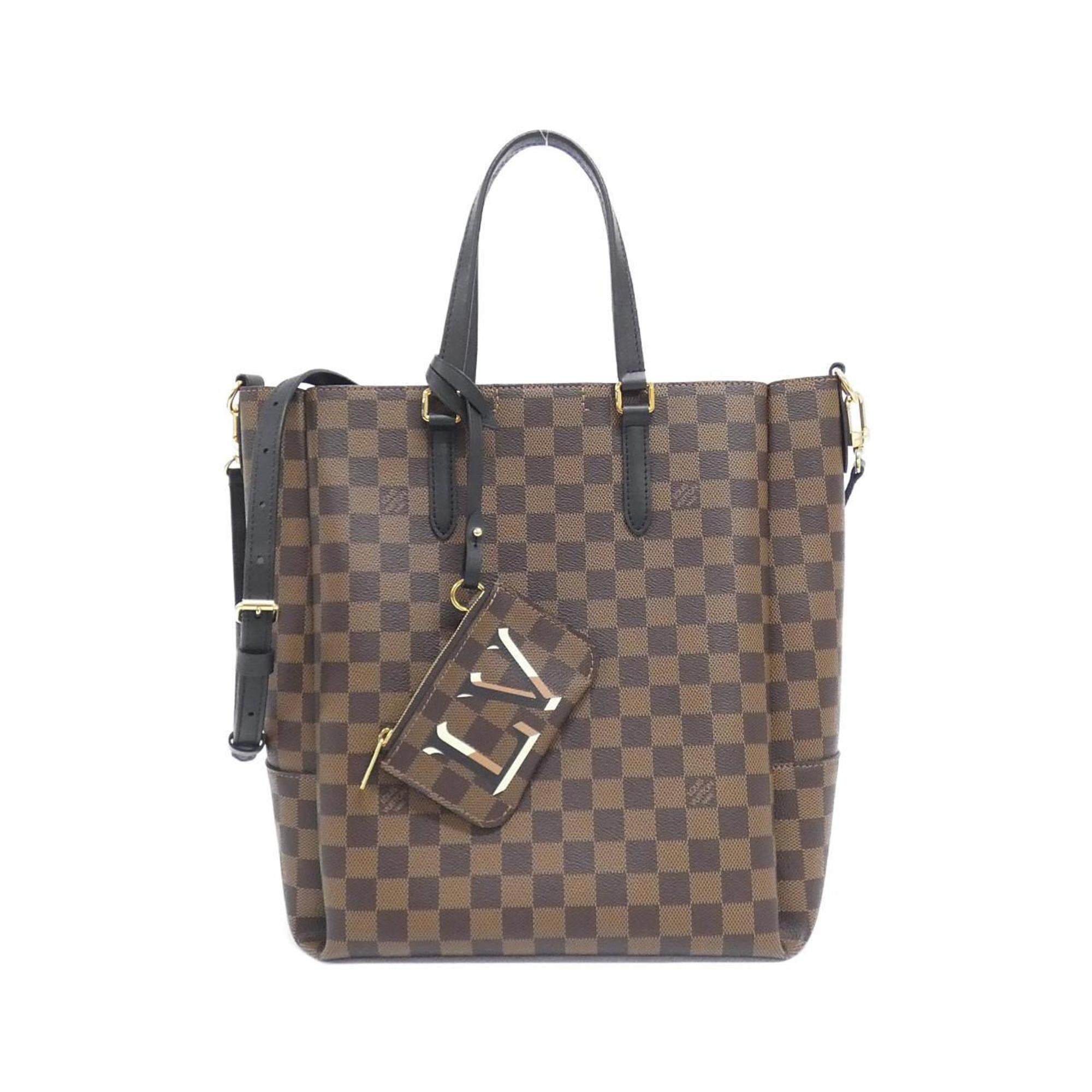 Louis Vuitton Brown Coated Canvas Handbag