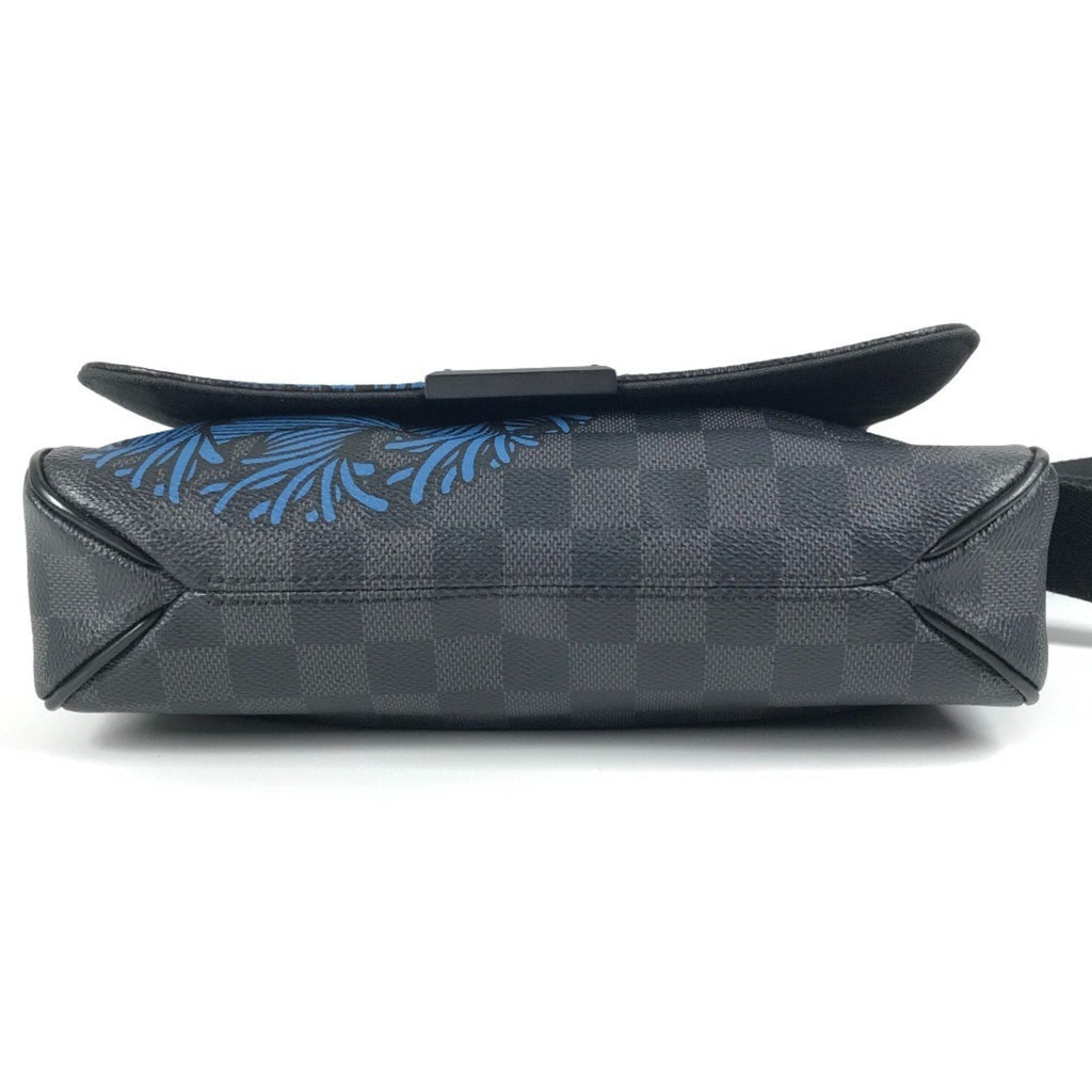 Louis Vuitton Black Blue Damier Graphite Messenger Bag Shoulder Bag