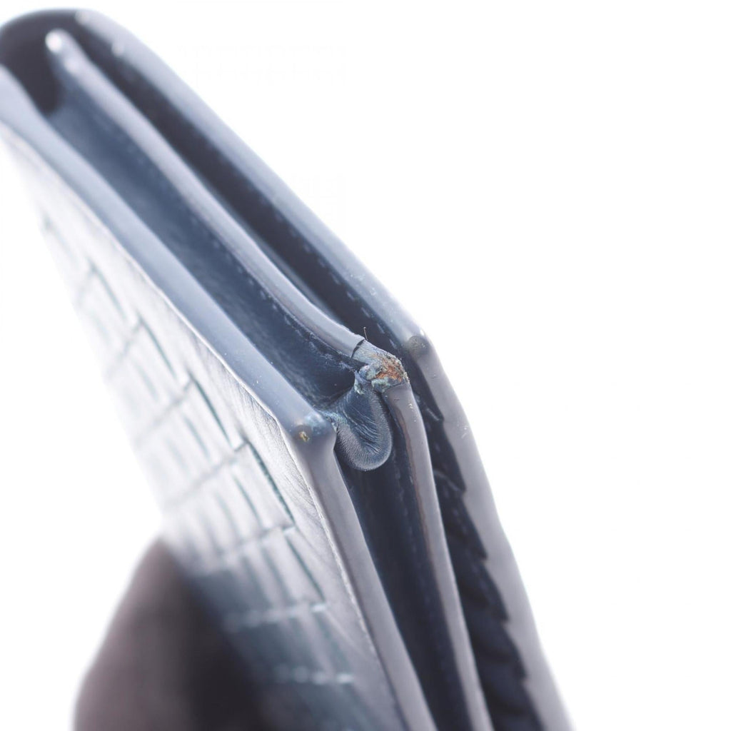 Bottega Veneta Blue Leather Long Wallet (Bi-Fold)