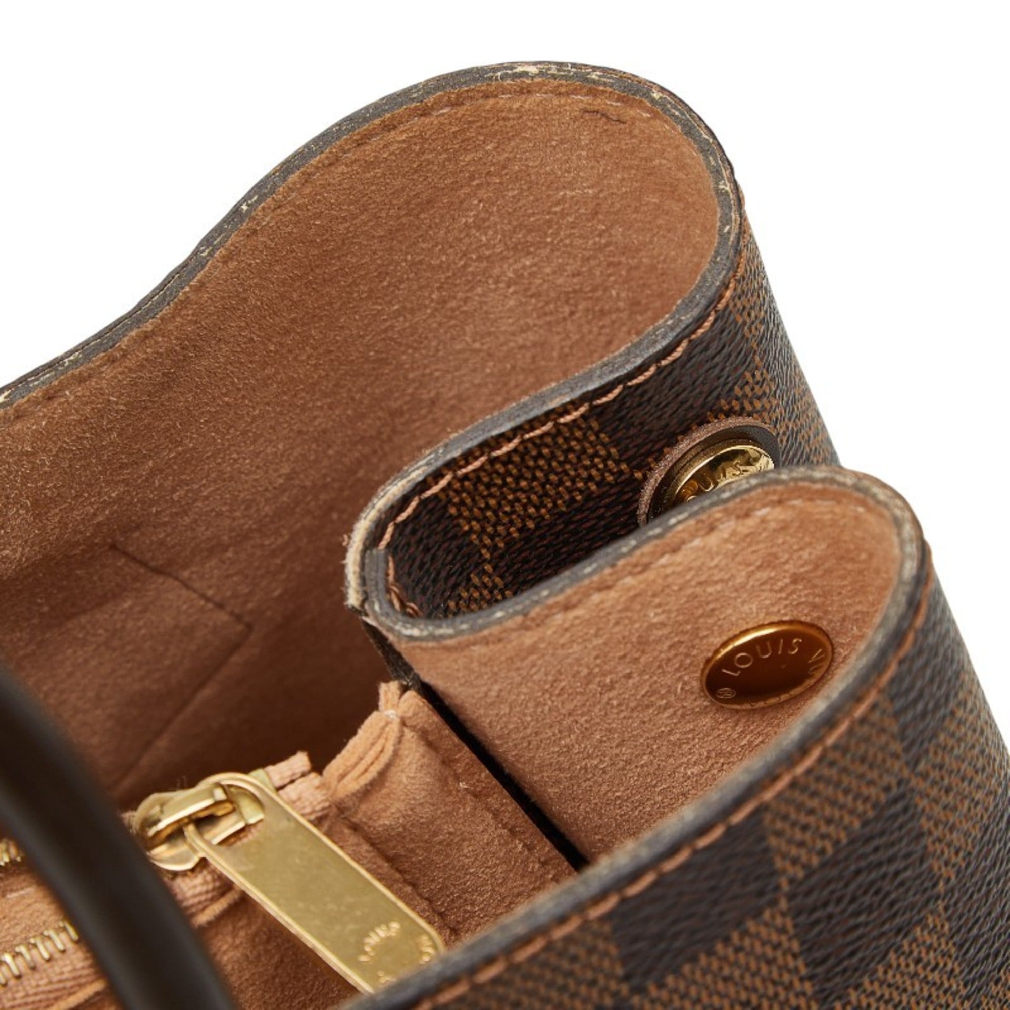 Louis Vuitton Brown Ebene Pvc Leather Shoulder Bag Tote Bag