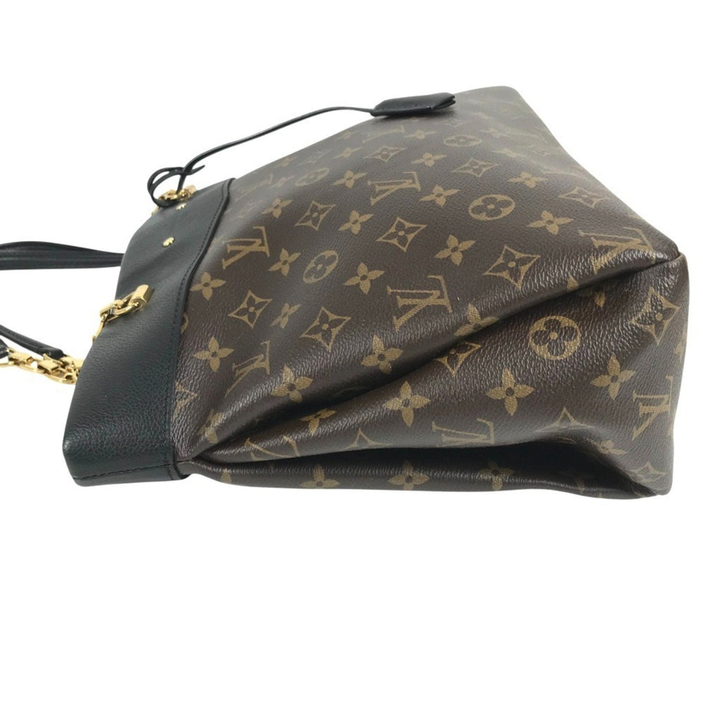 Louis Vuitton Black Brown Monogram Monogram Shoulder Bag Tote Bag
