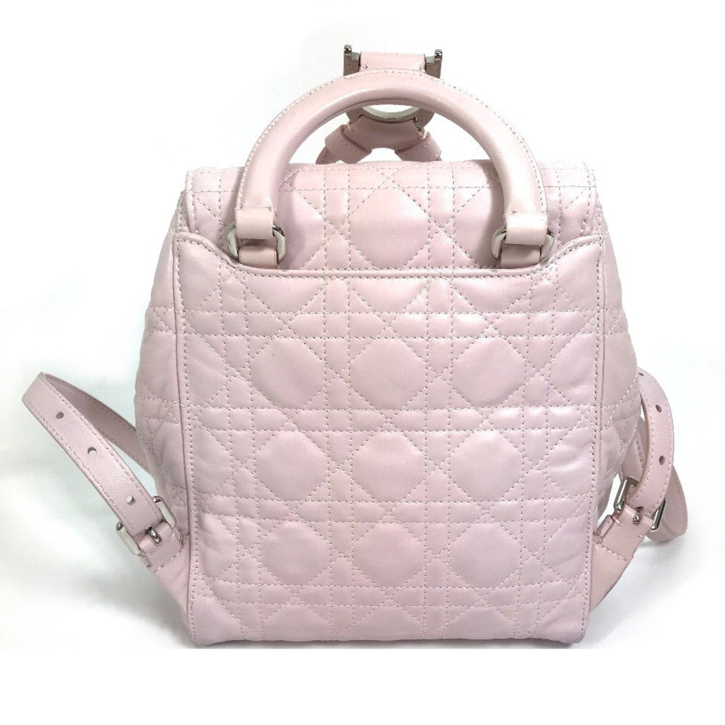 Christian Dior Pink Leather Backpack (Pre-Owned)