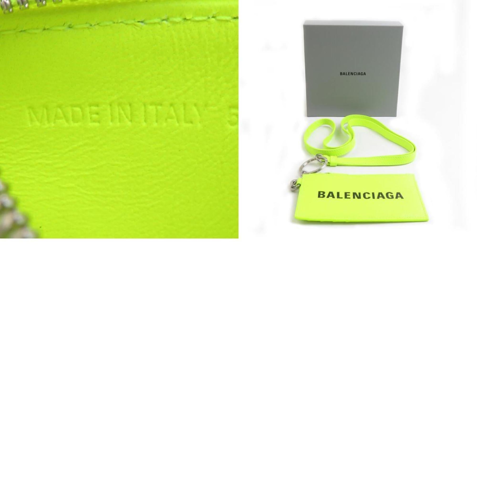 Balenciaga Yellow Leather Coin Purse/Coin Case