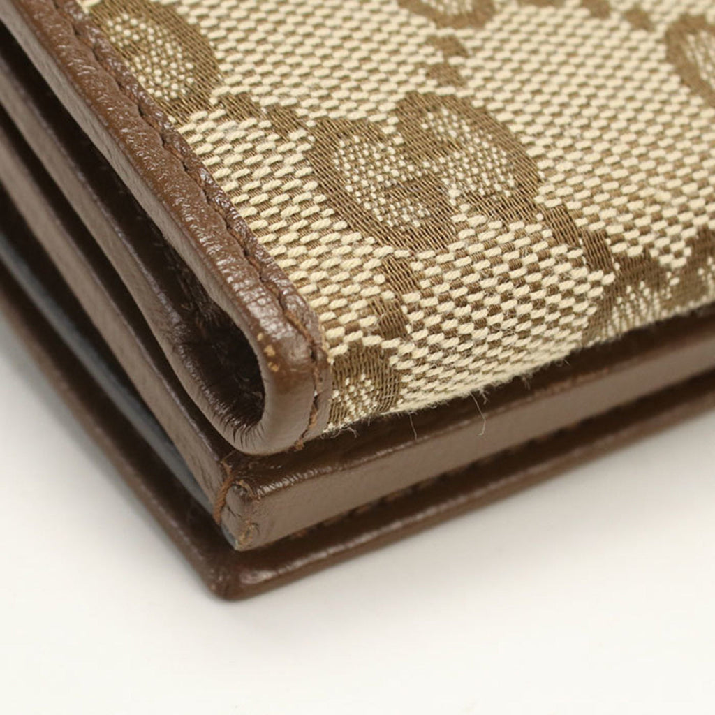 Gucci Beige Gg Canvas Wallet (Tri-Fold) (Pre-Owned)