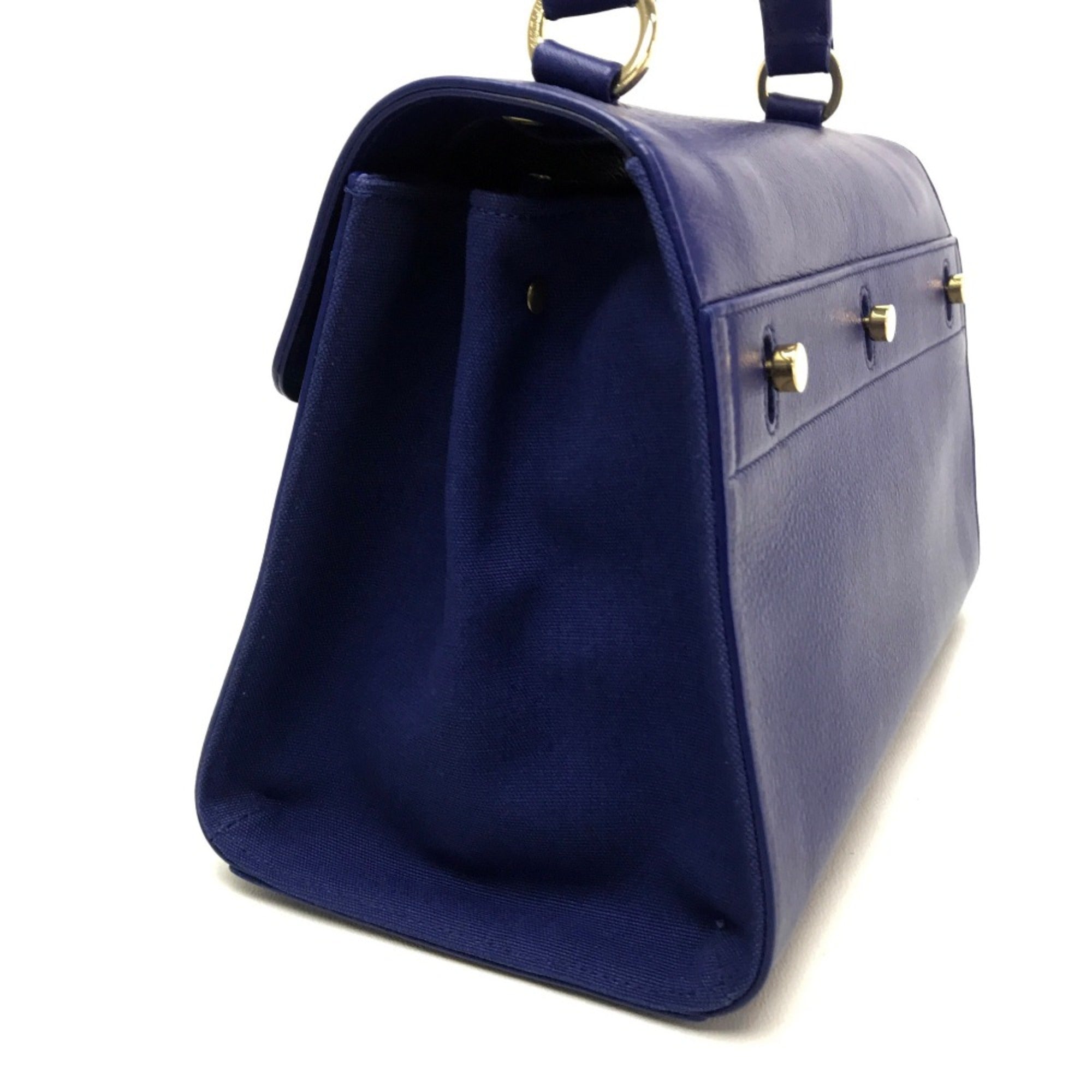Saint Laurent Blue Leather Handbag (Pre-Owned)